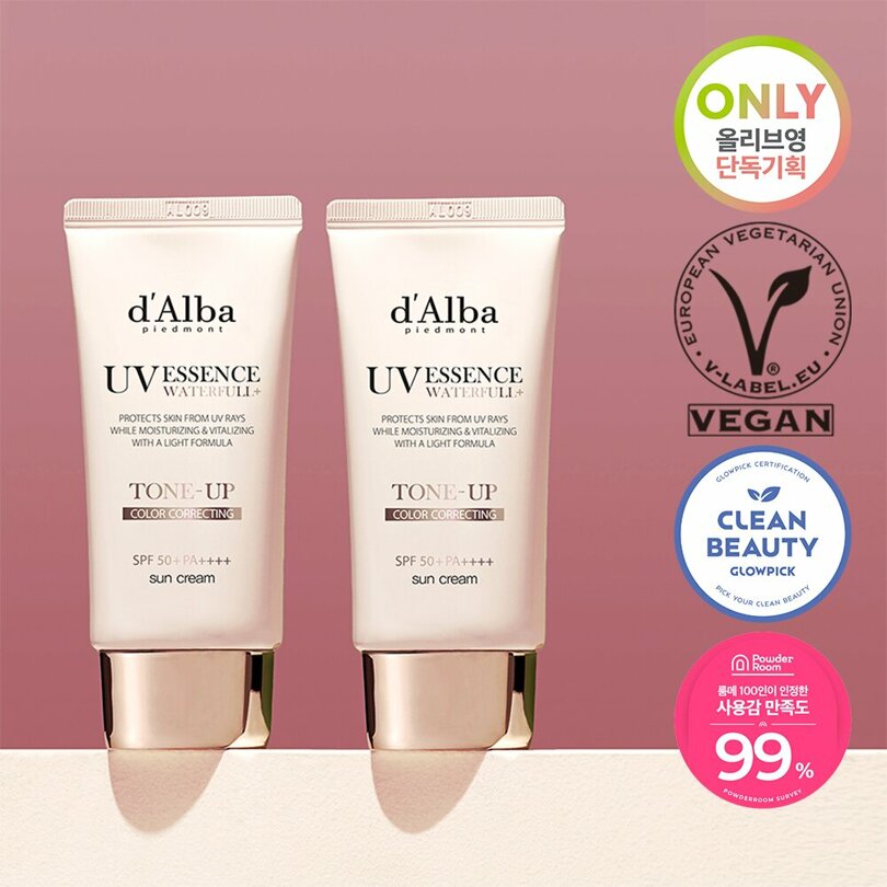 d'Alba Waterfull Tone-Up Sun Cream Duo Korean Beauty Brand Sunscreen Recommendation – d'Alba Waterfull Tone-Up  Sun Cream Duo