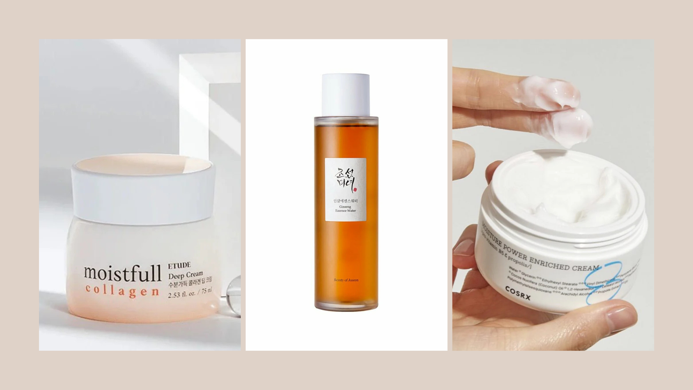 Korean Moisturizers That Rescue Dehydrated Skin – Hydrate, Plump & Glow.png best Korean moisturizer for dehydrated skin  Beauty of Joseon ginseng essence water  Korean collagen cream for dry skin  Etude House Moistfull Collagen Cream  COSRX Hydrium Moisture Power Enriched Cream  hydrated skin Korean skincare  barrier repair moisturizer K‑Beauty  lightweight hydrating cream  hydrating essence toner Korean  hyaluronic acid moisture cream  ginseng essence toner Korea  deep hydration Korean cream  soothing moisturizer dehydrated skin  non‑greasy moisture cream  barrier strengthening moisturizer  daily moisture cream Korea  glass skin moisturizer  plumping hydration cream  moisturizing cream Amazon K‑Beauty  dry skin relief cream Korea