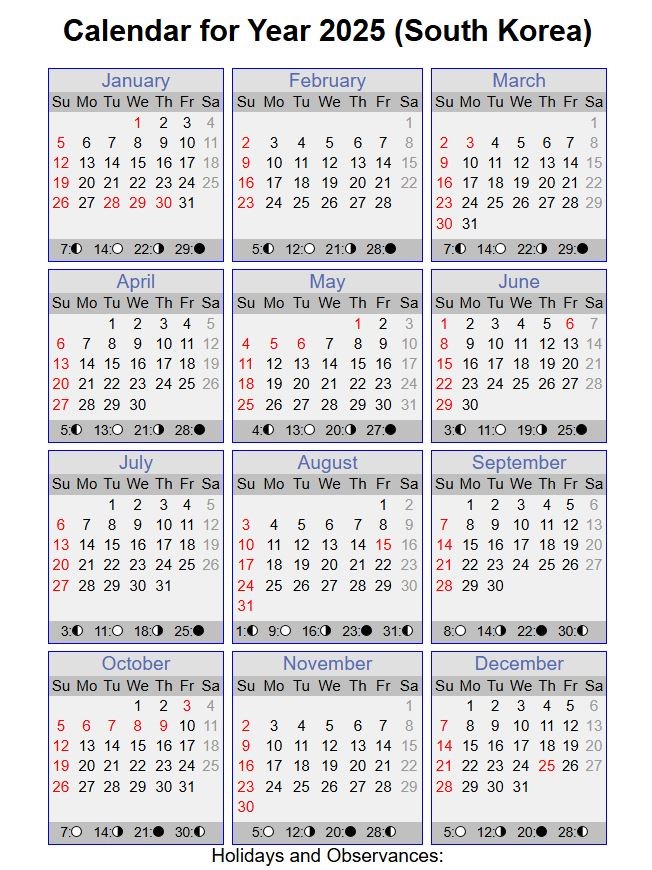 2025 Korea Public Holiday Schedule, Golden Week Guide, and Free PDF Calendar Giveaway